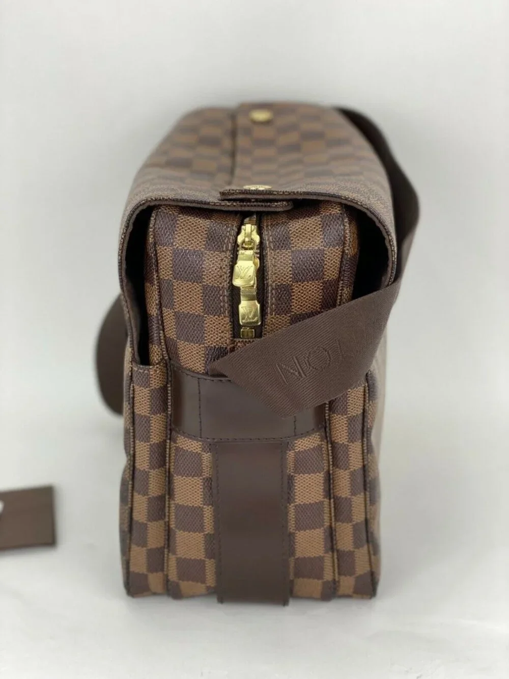 Louis Vuitton Bag Damier Ebene Canvas Naviglio Shoulder Messenger Bag